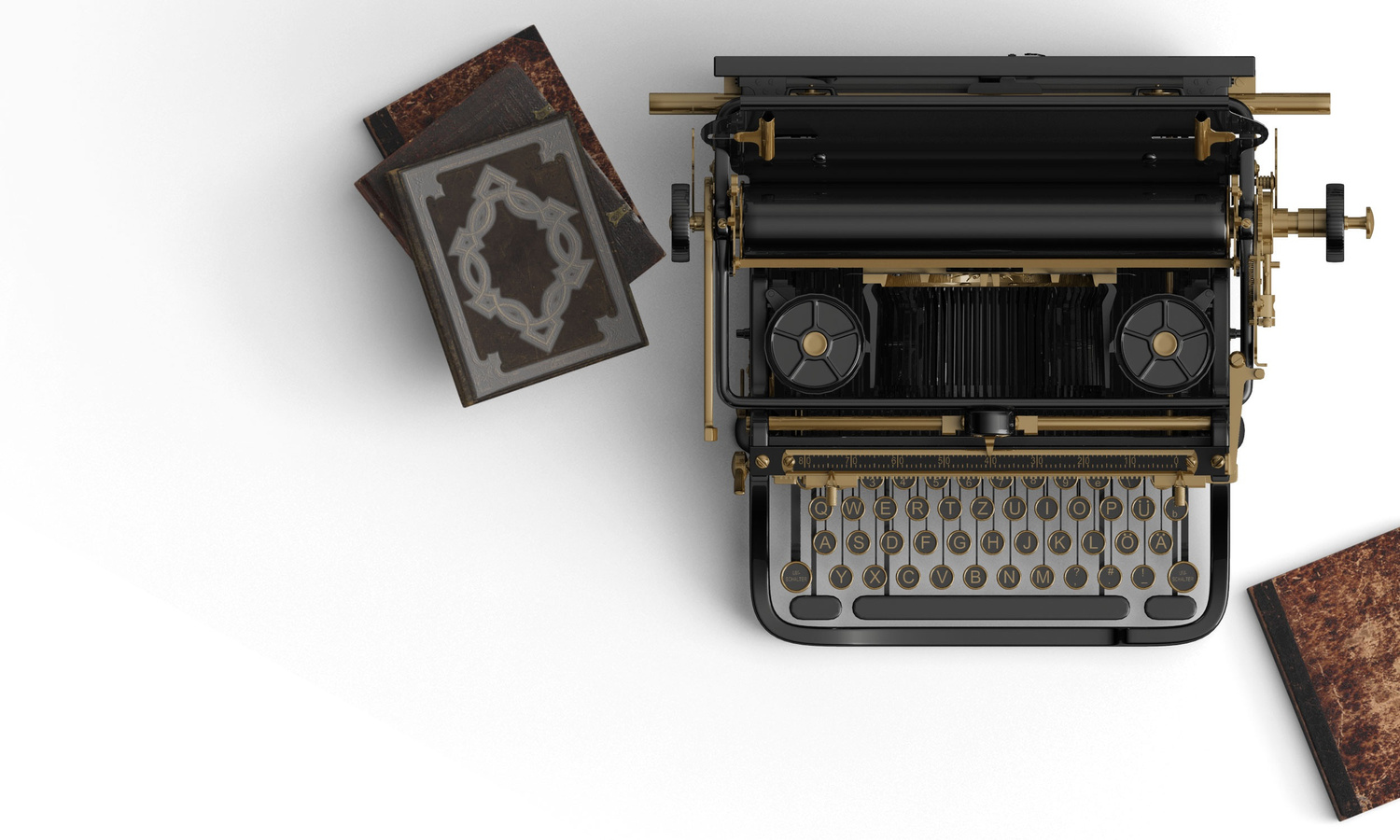 Vintage Typewriter and Notebooks